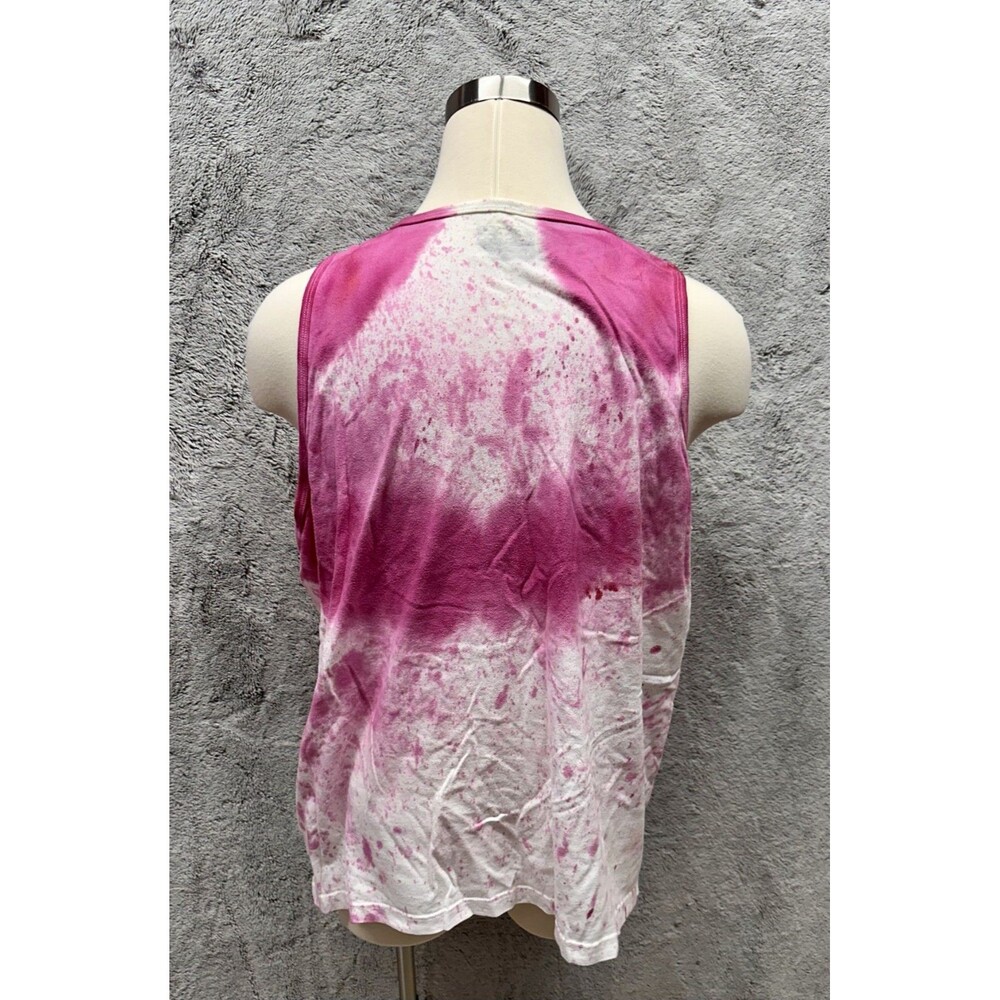 Fox Racing Tank Top XXL Pink Tie Dye Logo Graphic Vintage Y2K Motocross - Picture 7 of 11